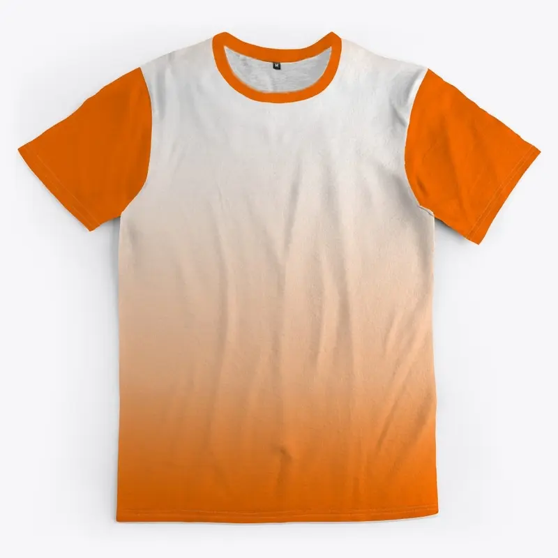 Orange White Gradient Unisex T-shirt